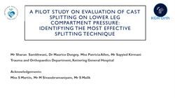 Evaluation of cast splitting on lower leg compartment pressures: a pilot study identifying the most effective splitting technique