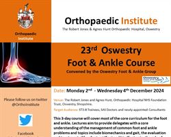 23rd Oswestry Foot and Ankle Course