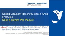 Deltoid ligament reconstruction in ankle fractures – does it prevent pes planus?