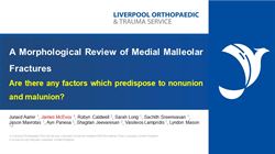 A morphological review of medial malleolar fractures – Are there any factors which may predispose to nonunion and malunion?