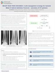 Weight bear then discharge: A safe management strategy for isolated Weber B lateral malleolus fractures – outcomes of 658 patients