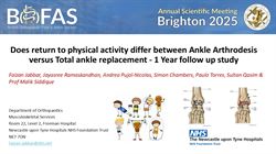 Does return to physical activity differ between Ankle Arthrodesis versus Total ankle replacement - 1 Year follow up study
