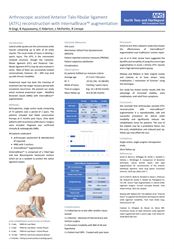 Arthroscopic assisted anterior talo-fibular ligament (ATFL) reconstruction with InternalBrace™ augmentation