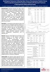 Radiological outcomes following open versus percutaneous fixation versus arthroscopically assisted percutaneous fixation of calcaneal fractures: a retrospective observational study