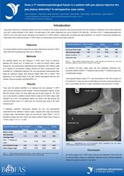 Does a 1st metatarsophalangeal fusion in a patient with pes planus improve the pes planus deformity? A retrospective case series