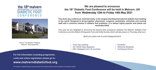 Malvern 18th Diabetic Foot Conference