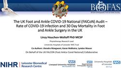 The UK Foot and Ankle COVID-19 National (FALCON) Audit – rate of COVID-19 infection and 30 day mortality in foot and ankle surgery in the UK