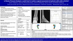 Is there improvement in plantar pressures patterns following total ankle replacement? – A prospective novel 1 year follow up study