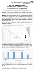 Total ankle replacement: the effect on gait and physical activity – a prospective 1 year follow up study
