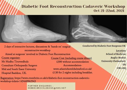 Anglia Ruskin Diabetic Foot Cadaveric Workshop