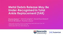 Metal debris release may be under-recognised in total ankle replacement