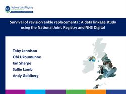Survival of revision ankle replacements after a failed primary ankle replacement: a data linkage study using the National Joint Registry and NHS Digital