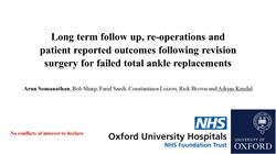 Long term follow up, re-operations and patient reported outcomes following revision surgery for failed total ankle replacements