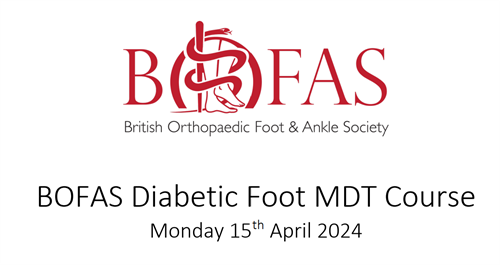 BOFAS Diabetic Foot Principles Course - Milton Keynes