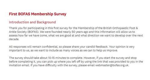 BOFAS Membership Survey