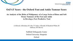 The OxFAT score: A new score for predicting malignancy in foot and ankle tumours