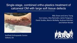Single-stage, combined, ortho-plastics treatment of severe calcaneal osteomyelitis with large soft tissue defects – long term follow up
