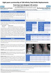 7 to 9 year survivorship of 106 fixed bearing total ankle replacements