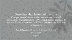 Osteochondral lesions of the talus: Comparison of outcomes between Osteochondral autologous transplantation and matrix associated stem cell transplantation as primary and revision procedures