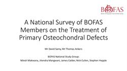 A National survey of BOFAS members on the treatment of primary osteochondral defects of the talus