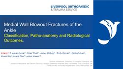 The Classification, Pathoanatomy and Radiological Outcomes of Medial Wall Blowout Fractures of the Ankle