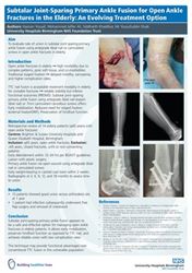 Open Ankle fragility fractures in elderly patients treated with subtalar joint-sparing primary ankle fusion: An Evolving Treatment Option