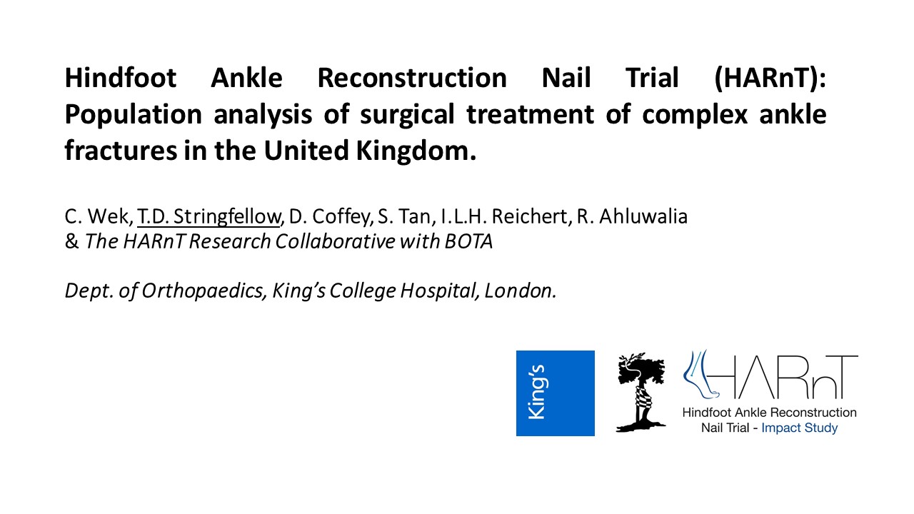Hindfoot Ankle Reconstruction Nail Trial (HARNT). Population analysis of  surgical treatment of complex ankle fractures in the United Kingdom